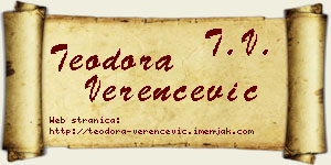 Teodora Verenčević vizit kartica